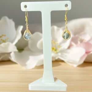 Wire Wrapped Rainbow Flourite Earrings